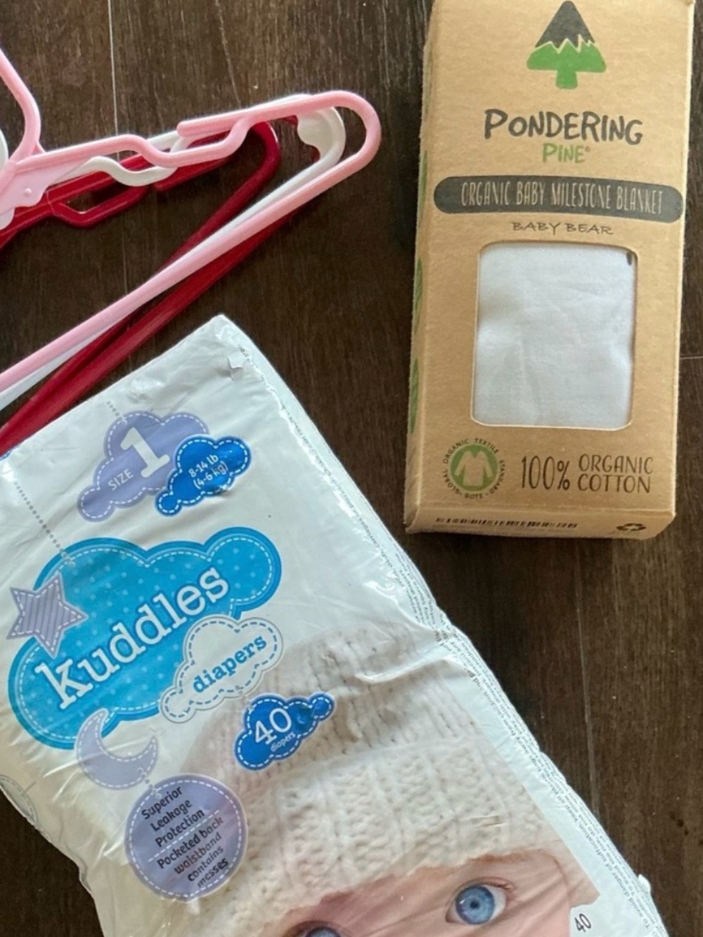 Baby Bundle Organic Baby Monthly Milestone Blanket & 40 Kuddles Diapers